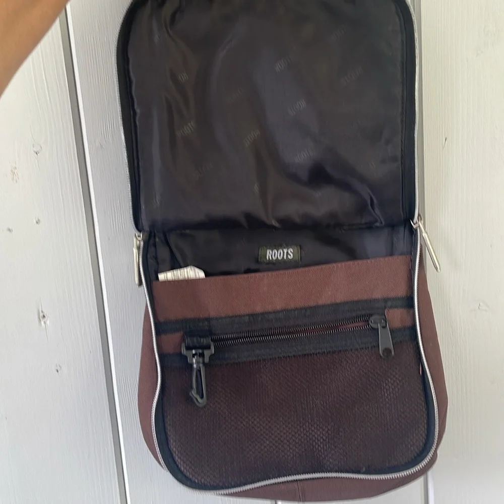 Roots Crossbody Bag Shoulder Bag Brown Beaver Canvas - Picture 10 of 12
